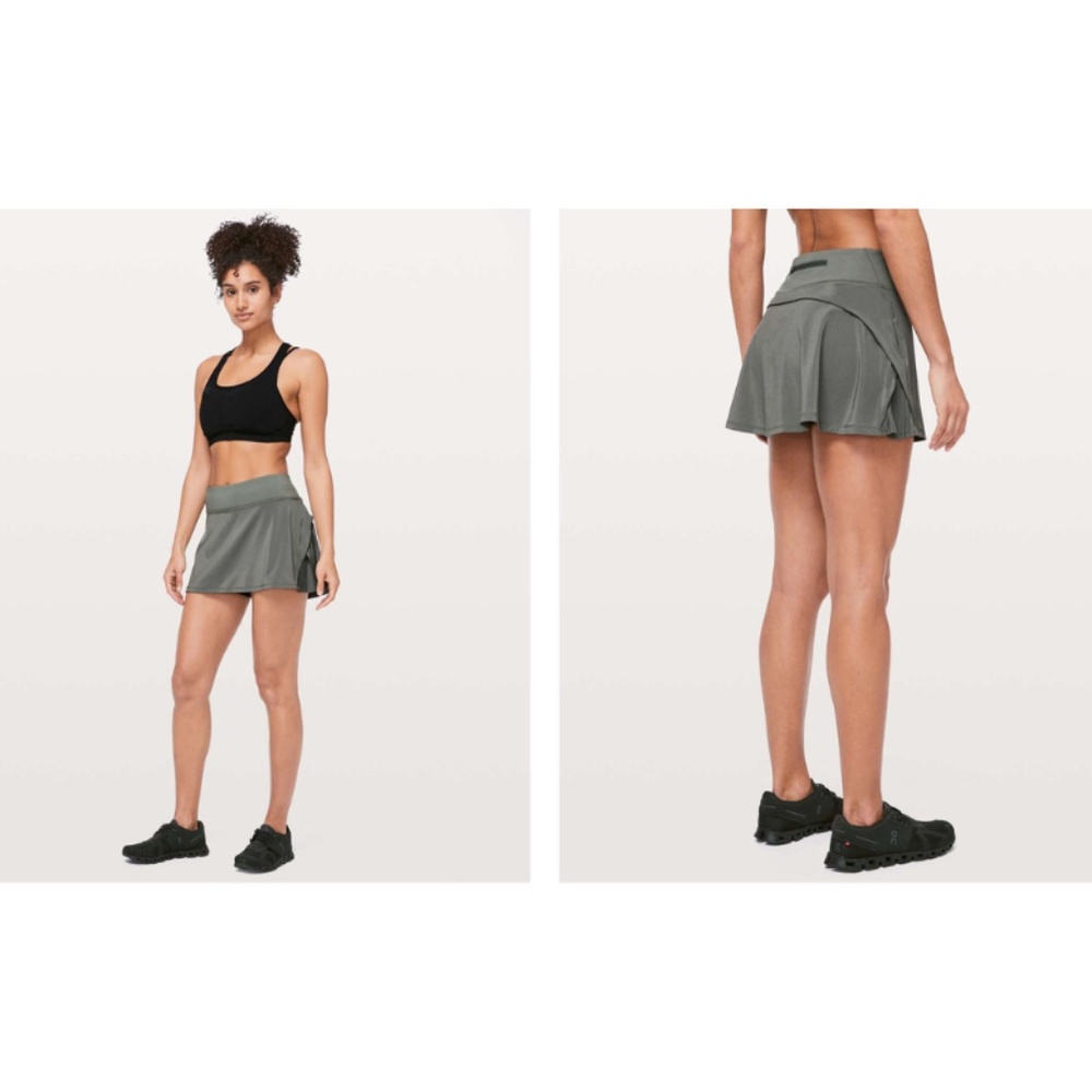 Lululemon Play off the Pleats Skirt 13” (Size 4) Grey Sage NWT